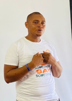 A Libya returnee recounting his sad experience at the Awareness raising collaboration programme